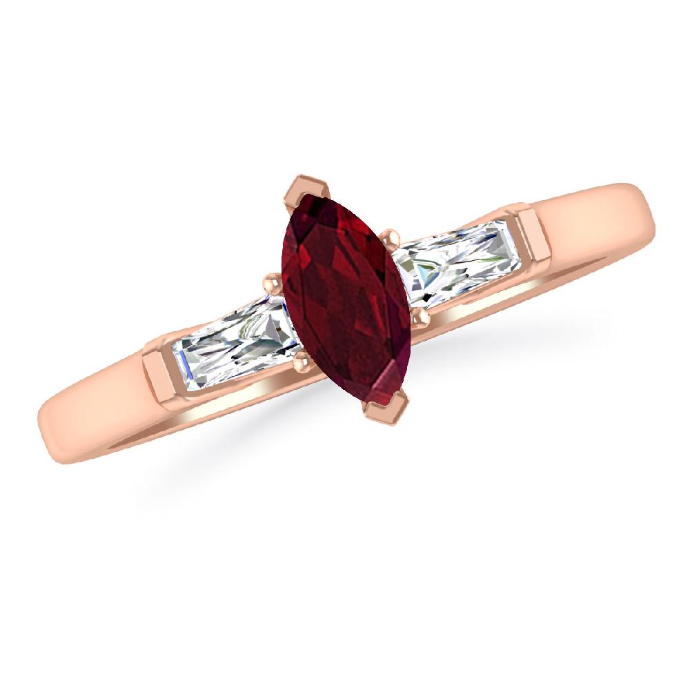 Rose Gold - Garnet