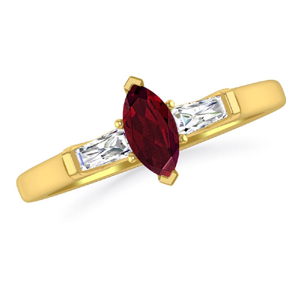 Yellow Gold - Garnet