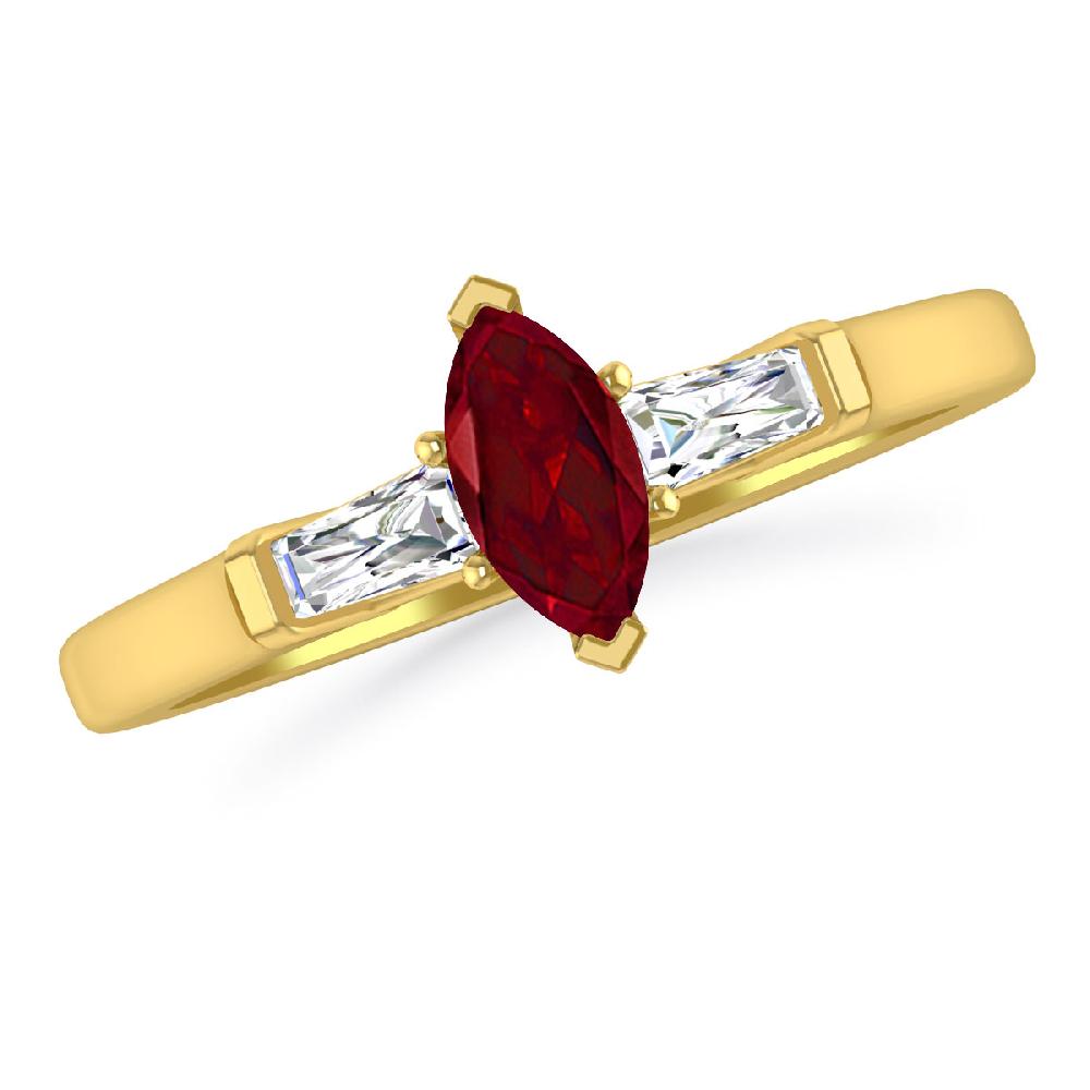 Yellow Gold - Garnet