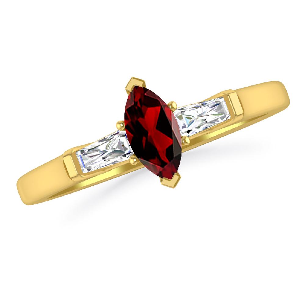 Yellow Gold - Garnet