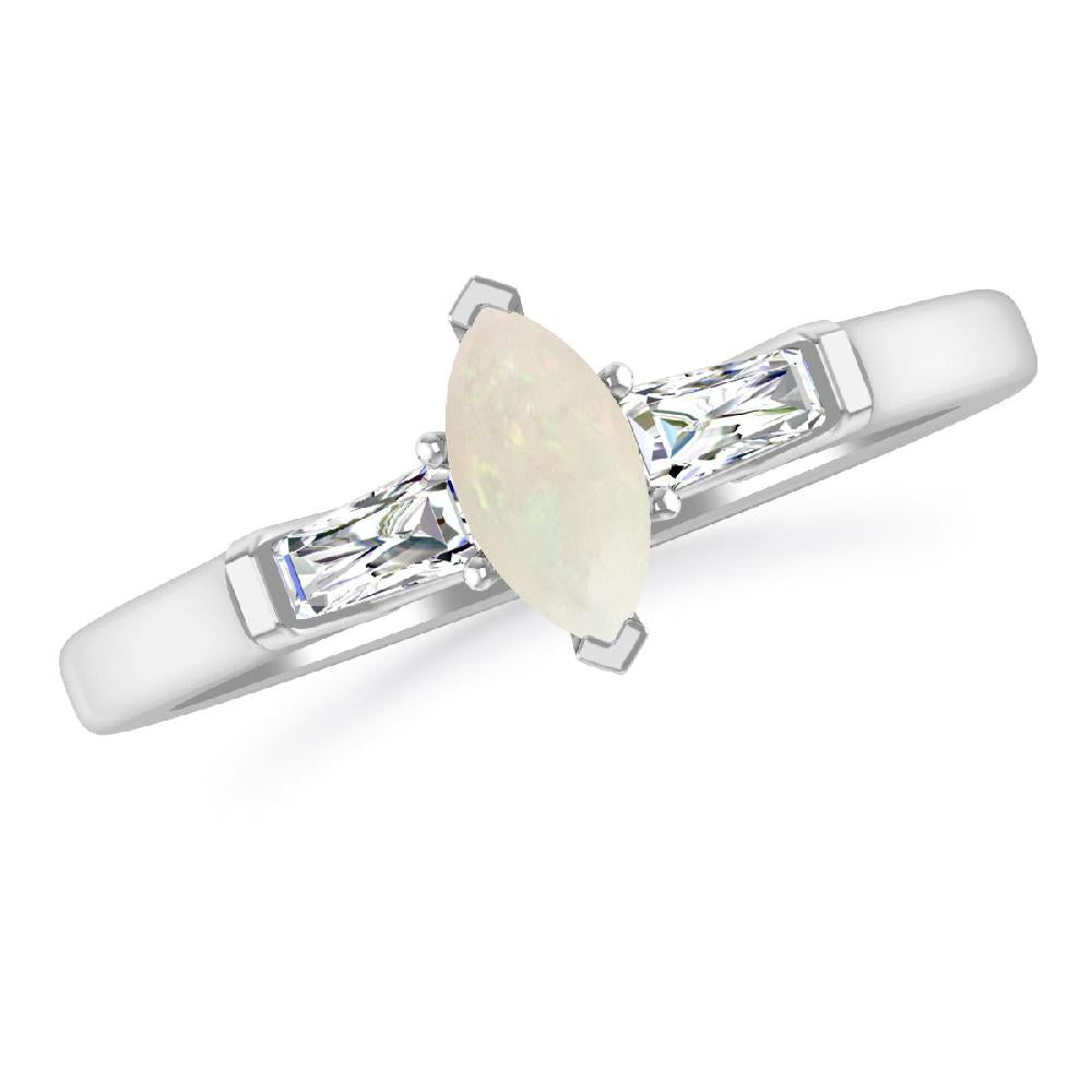 White Gold - Opal