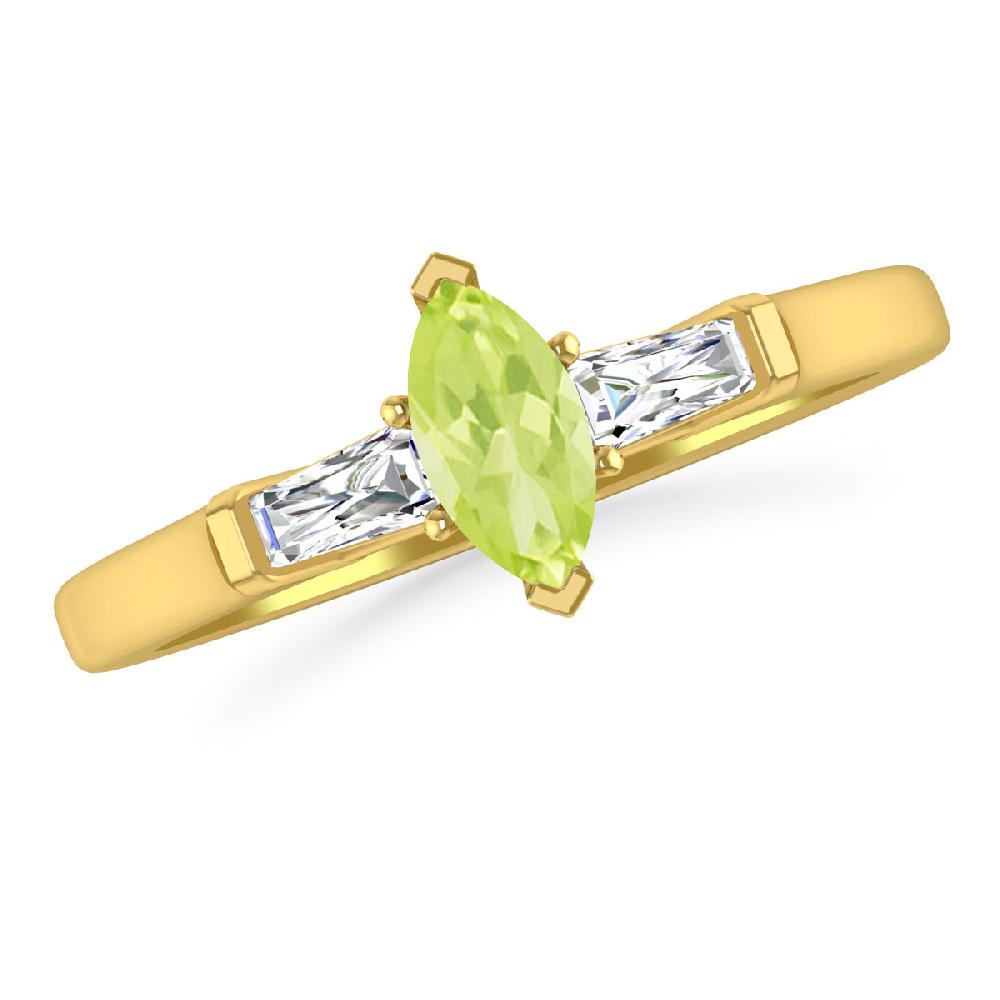 Yellow Gold - Peridot