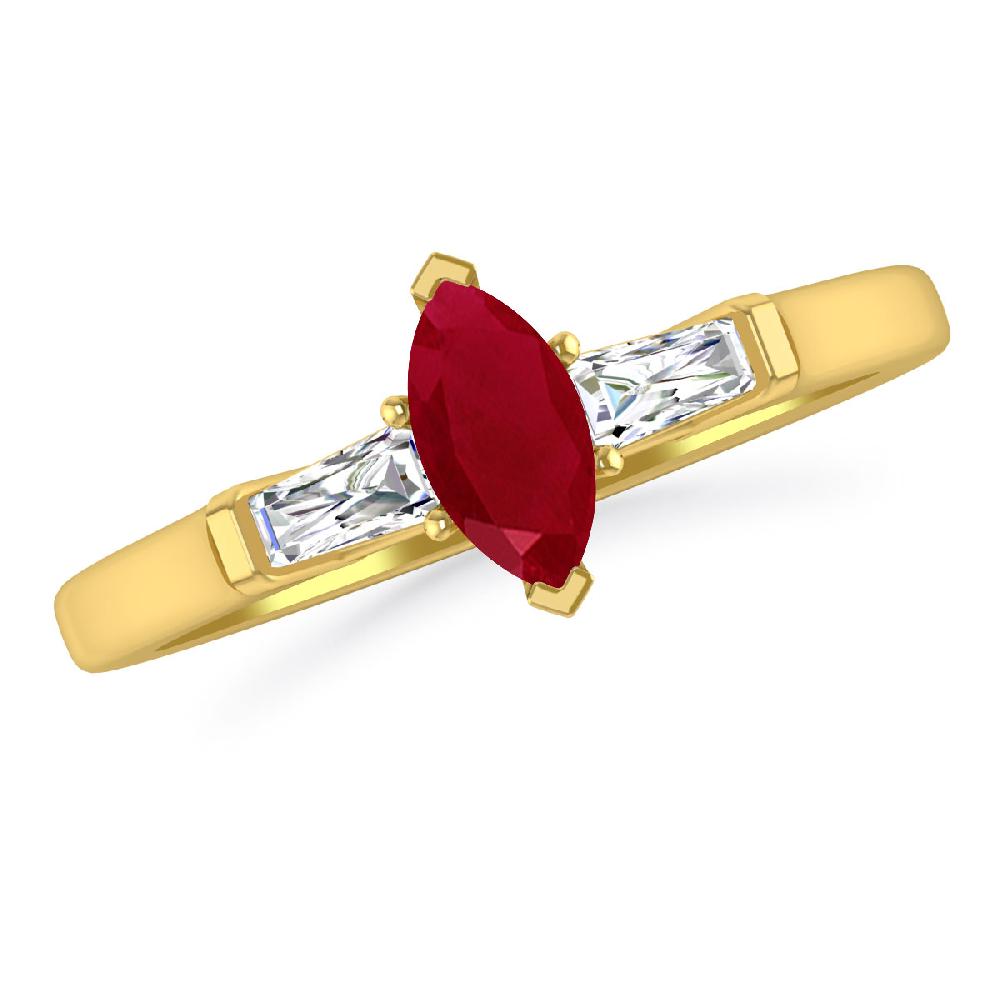 Yellow Gold - Ruby