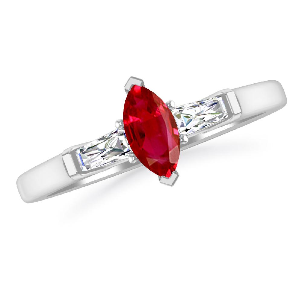 White Gold - Ruby