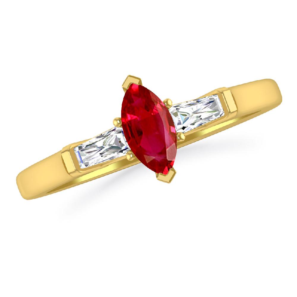 Yellow Gold - Ruby