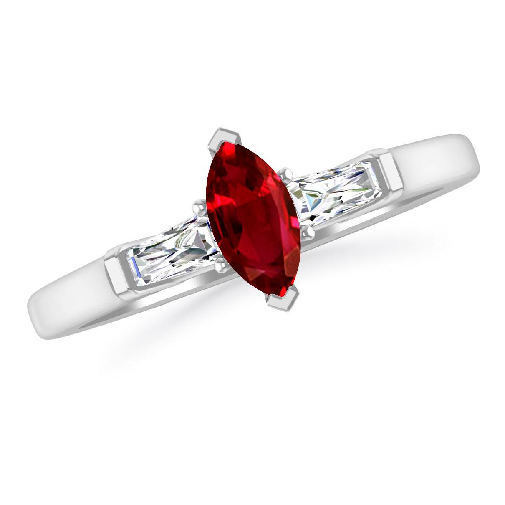 White Gold - Ruby