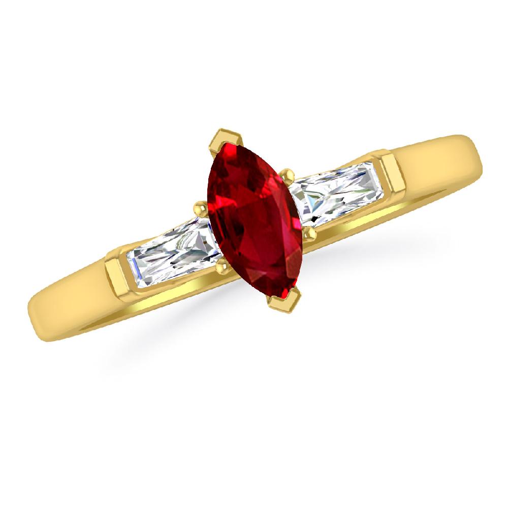 Yellow Gold - Ruby