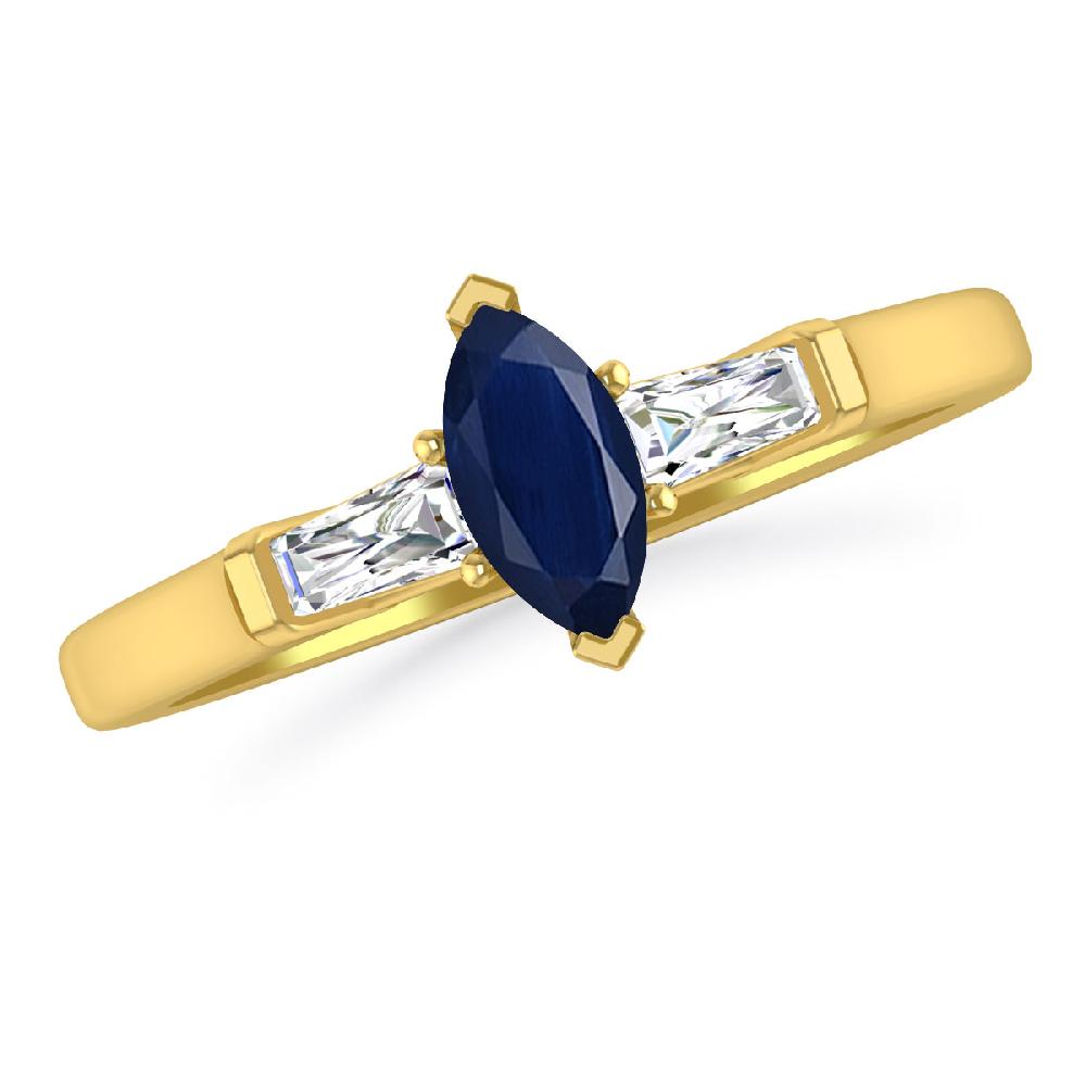 Yellow Gold - Sapphire