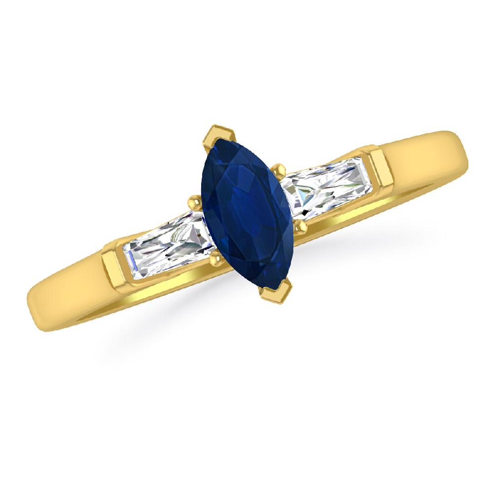 Yellow Gold - Sapphire