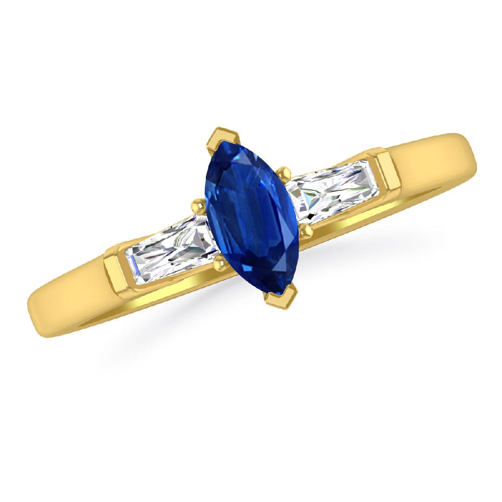 Yellow Gold - Sapphire