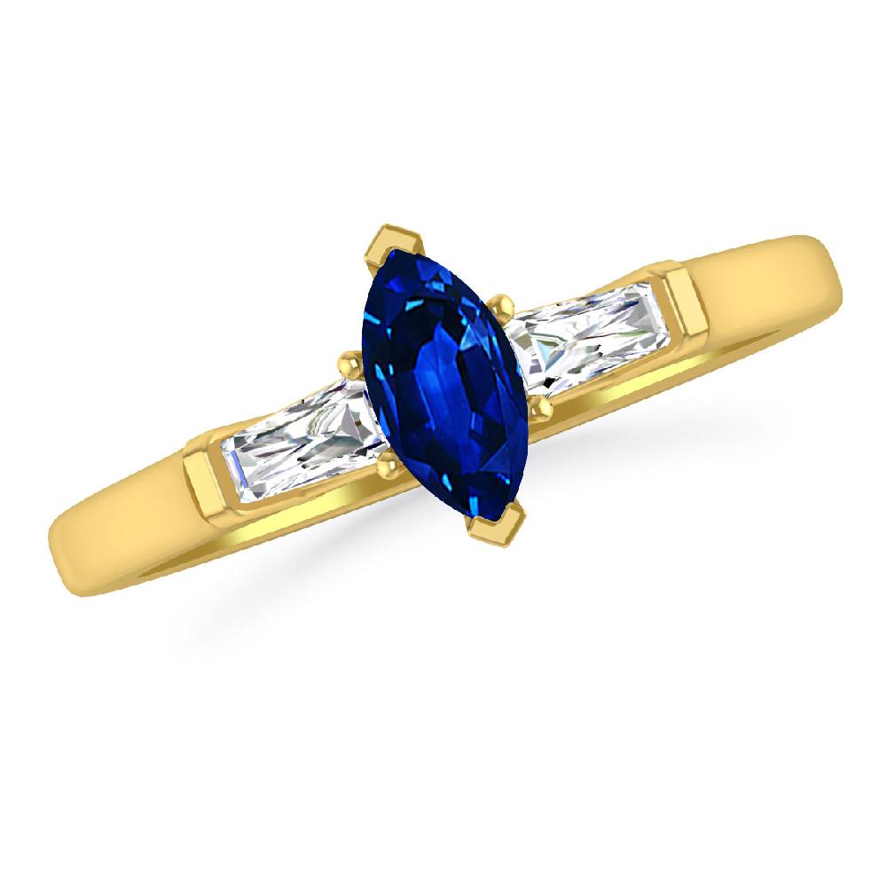 Yellow Gold - Sapphire