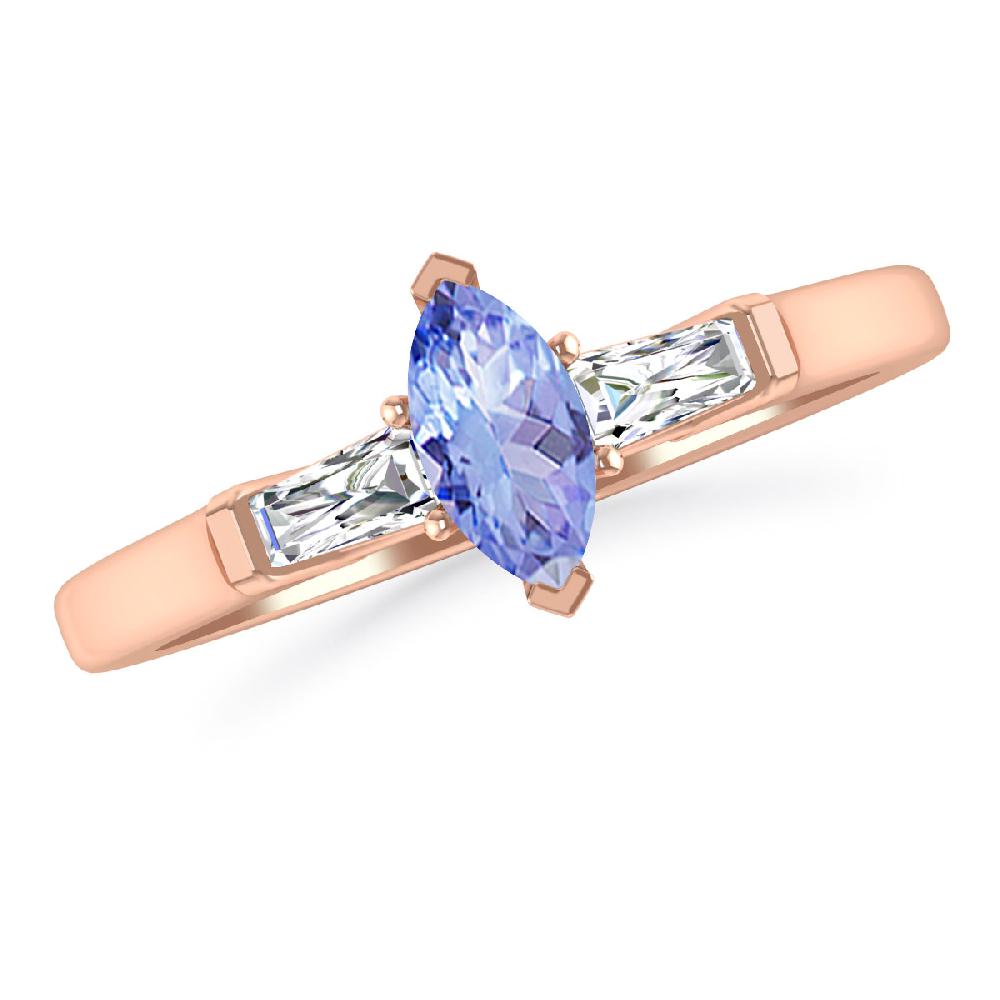 Rose Gold - Tanzanite