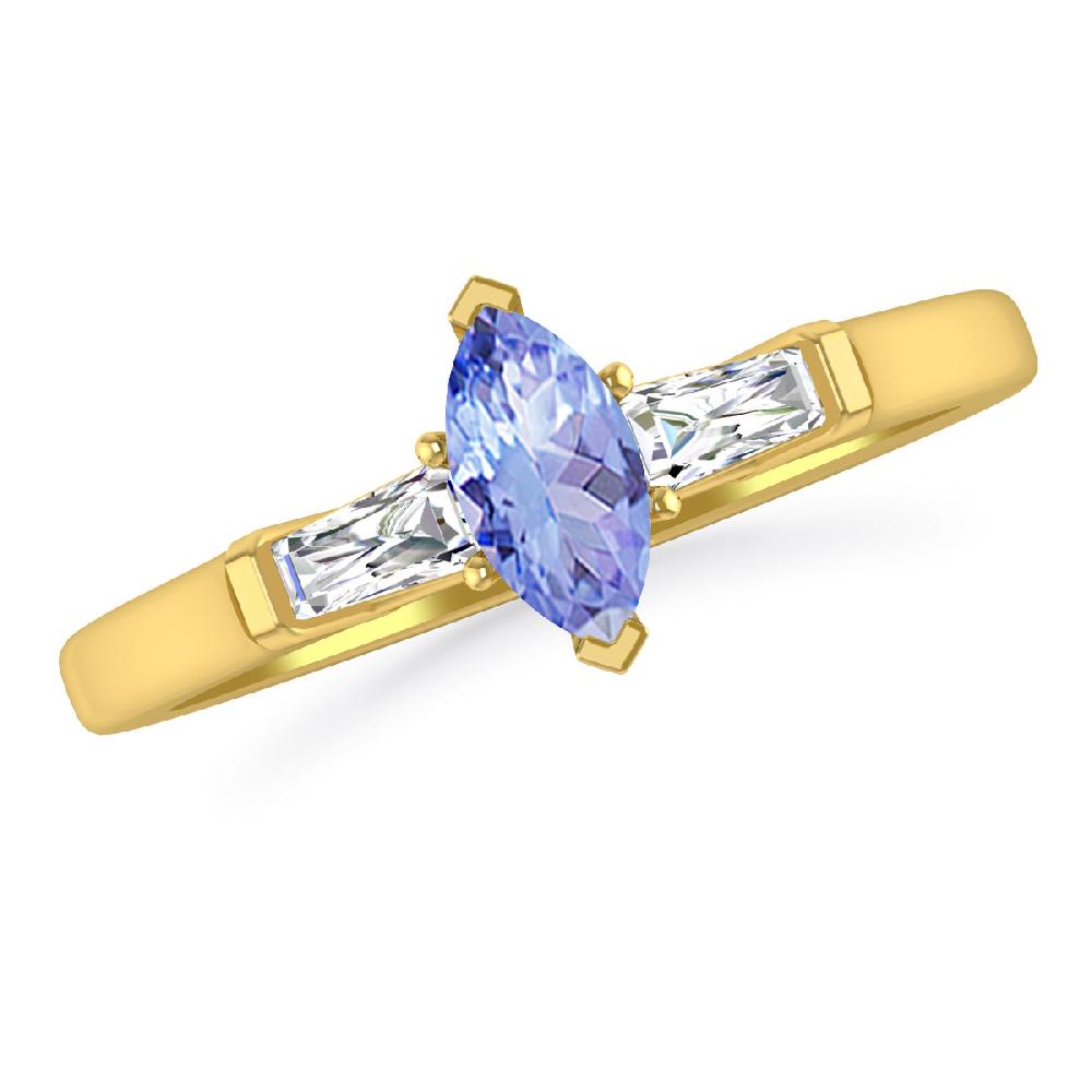 Yellow Gold - Tanzanite