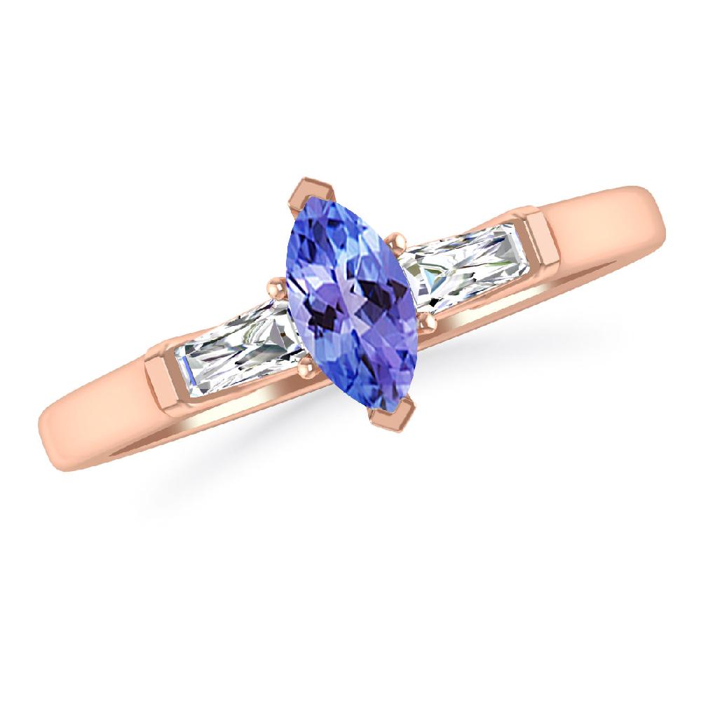 Rose Gold - Tanzanite