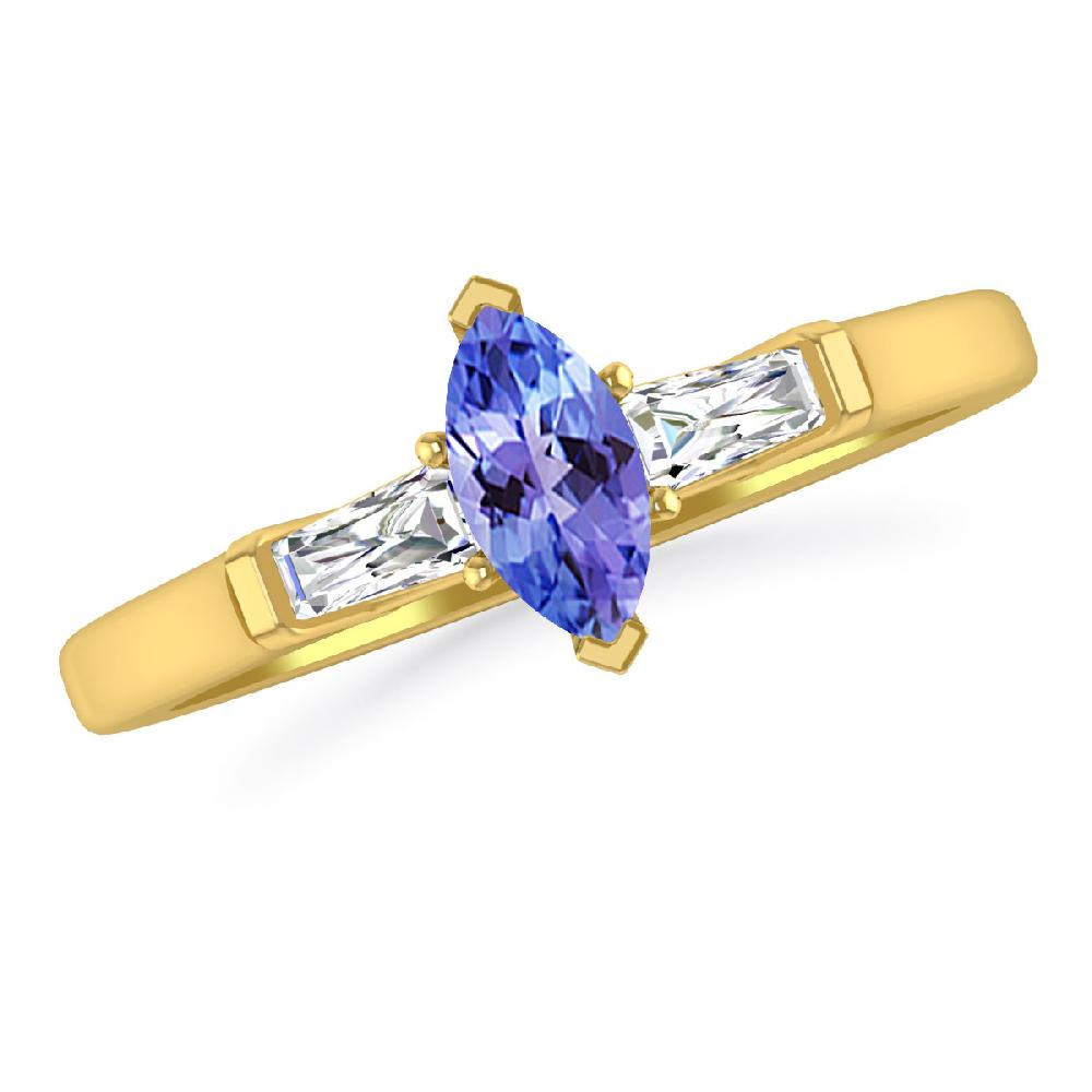 Yellow Gold - Tanzanite