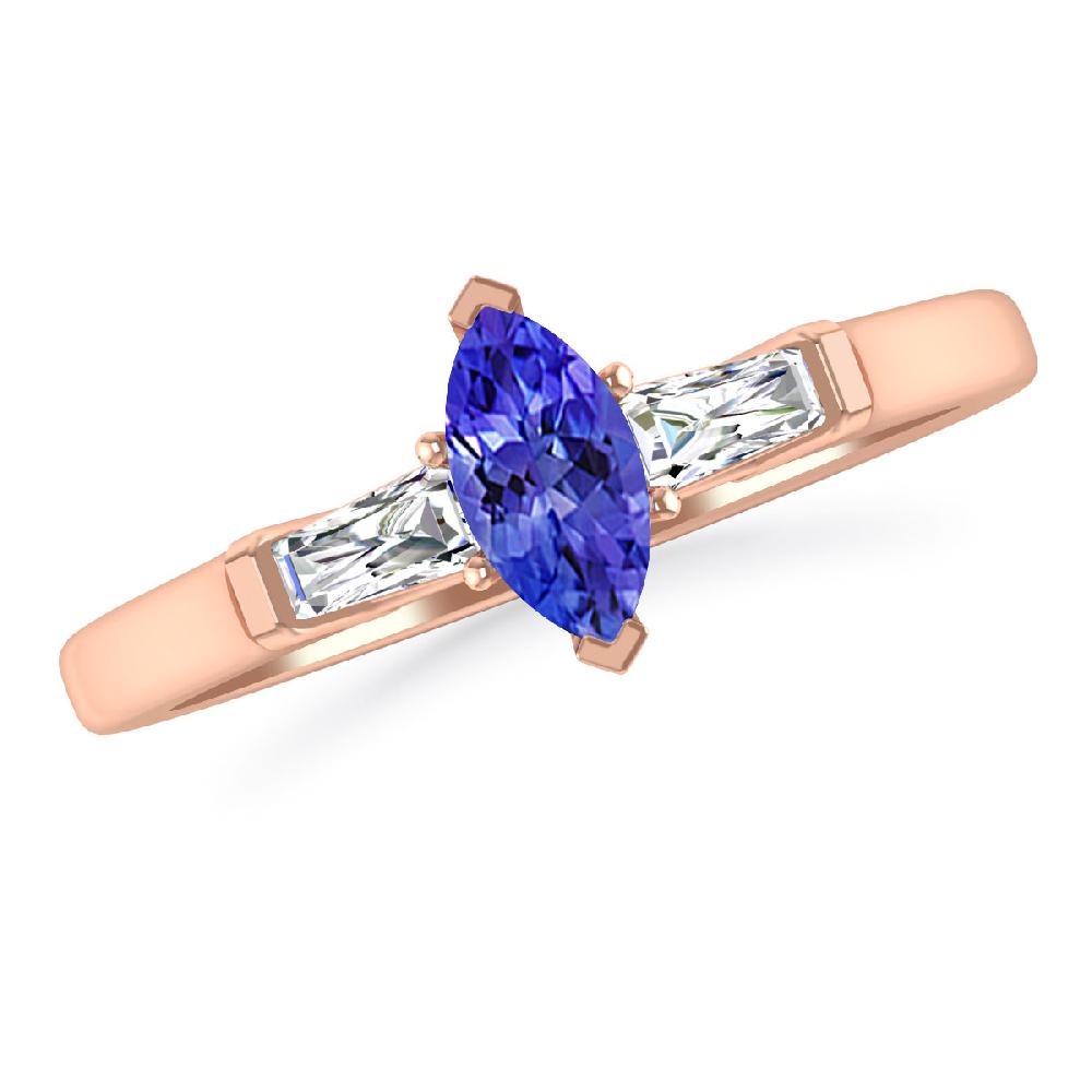 Rose Gold - Tanzanite