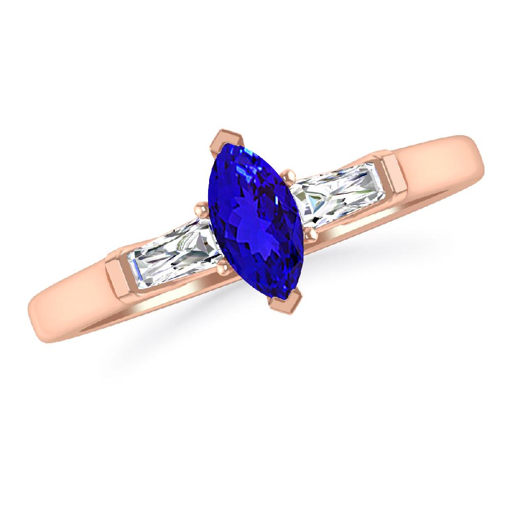 Rose Gold - Tanzanite