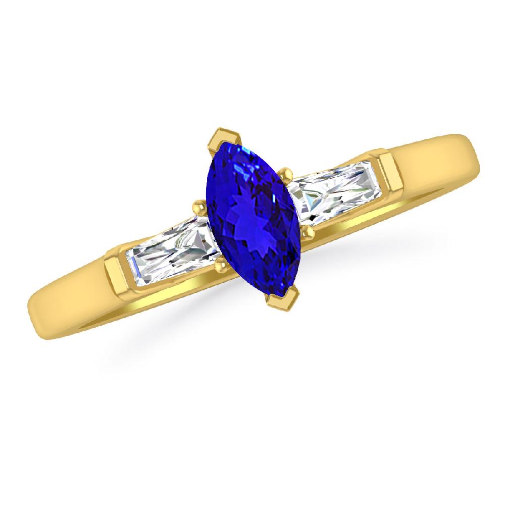 Yellow Gold - Tanzanite