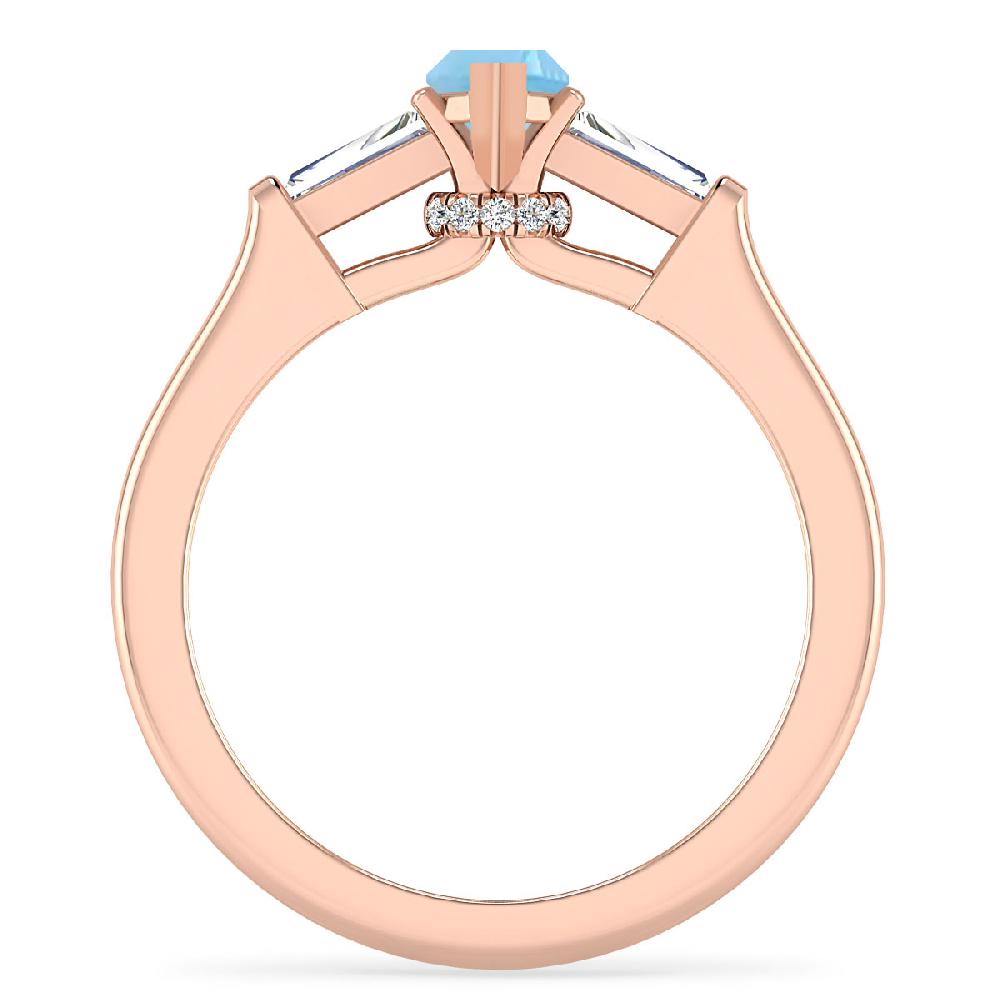 Rose Gold - Blue Topaz