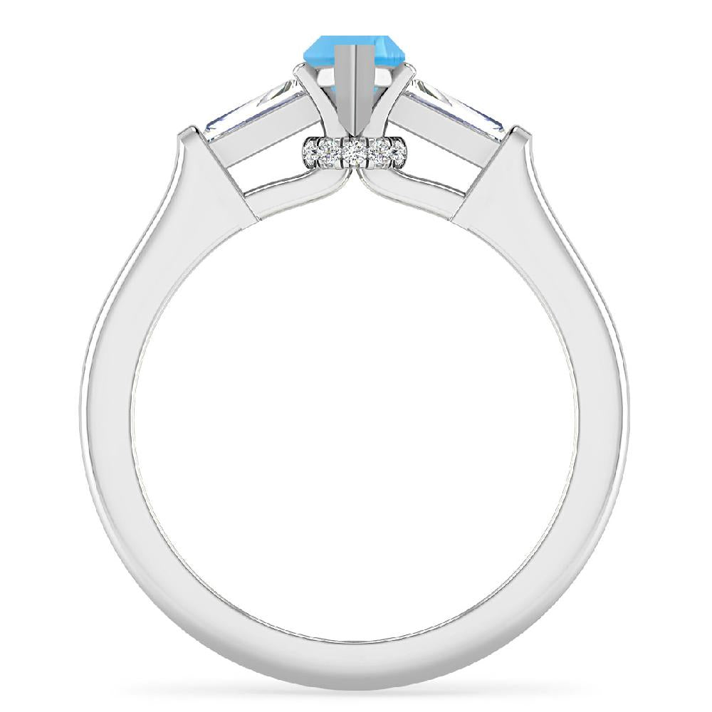 White Gold - Blue Topaz