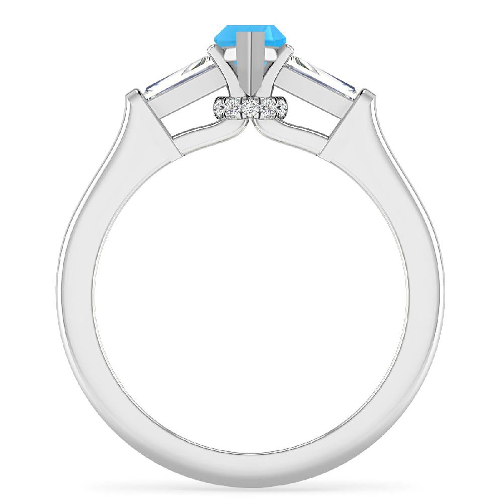 White Gold - Blue Topaz