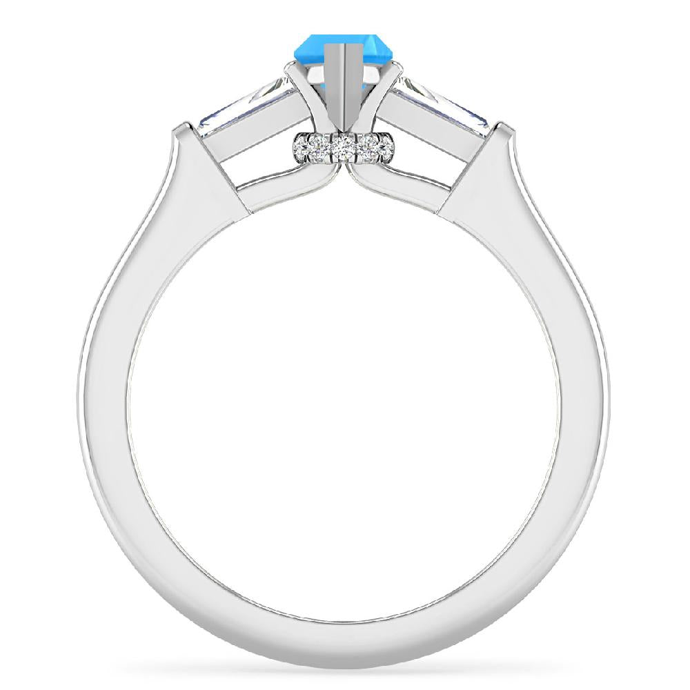 White Gold - Blue Topaz