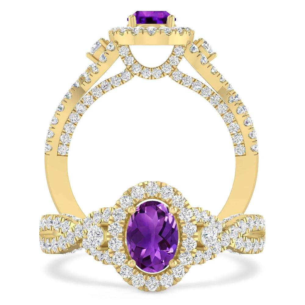 Yellow Gold - Amethyst