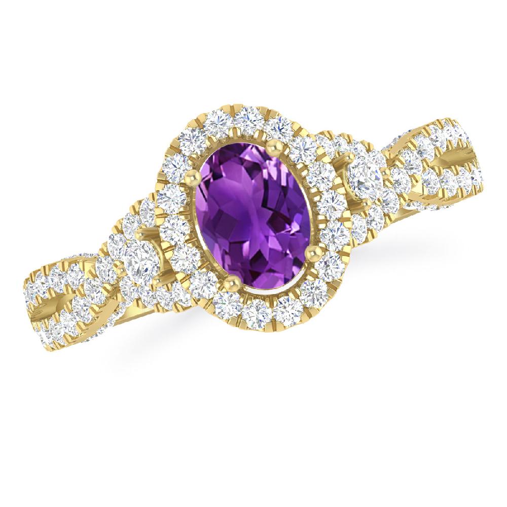 Yellow Gold - Amethyst