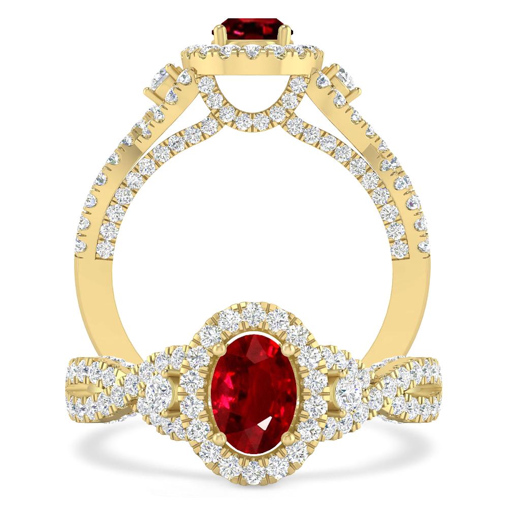 Yellow Gold - Ruby