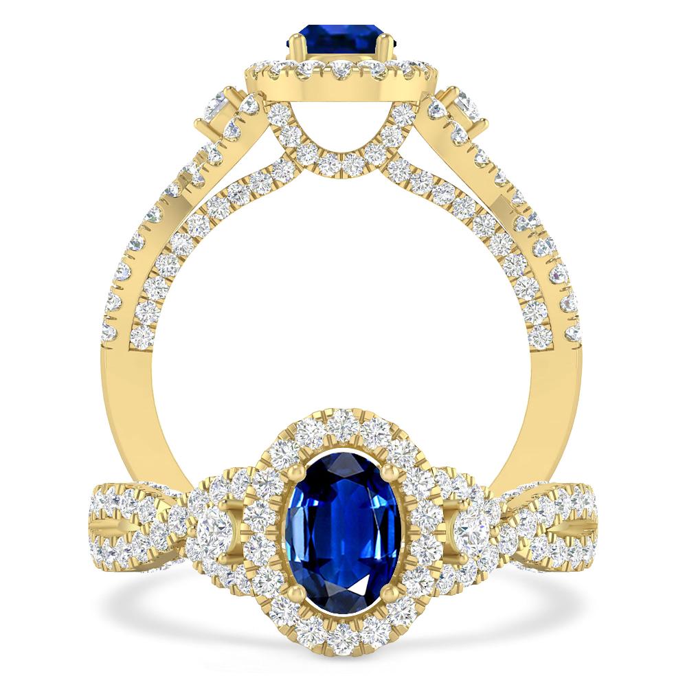 Yellow Gold - Sapphire