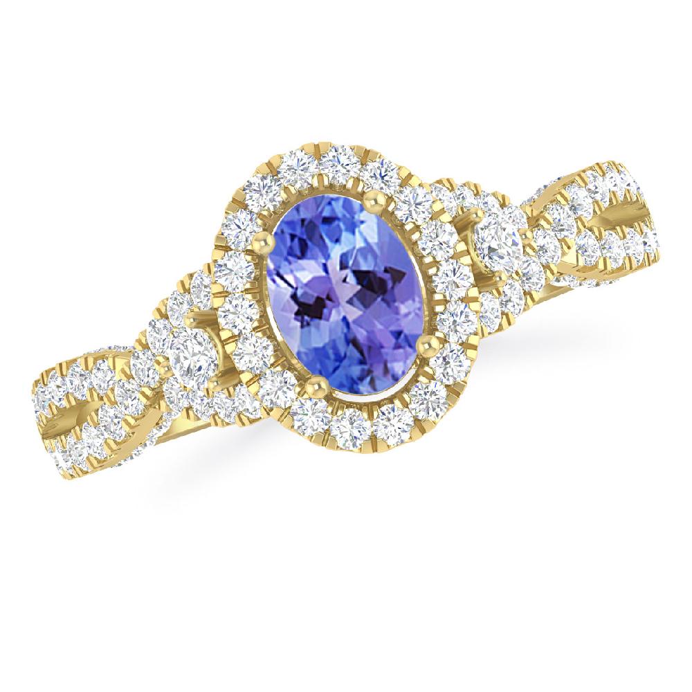 Yellow Gold - Tanzanite