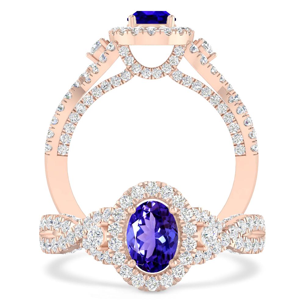 Rose Gold - Tanzanite