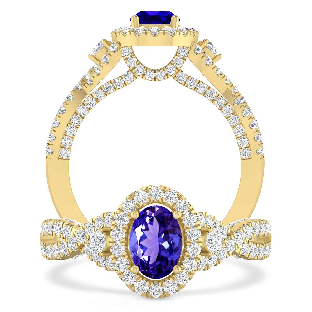 Yellow Gold - Tanzanite