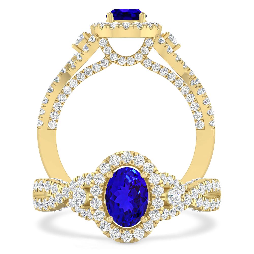 Yellow Gold - Tanzanite