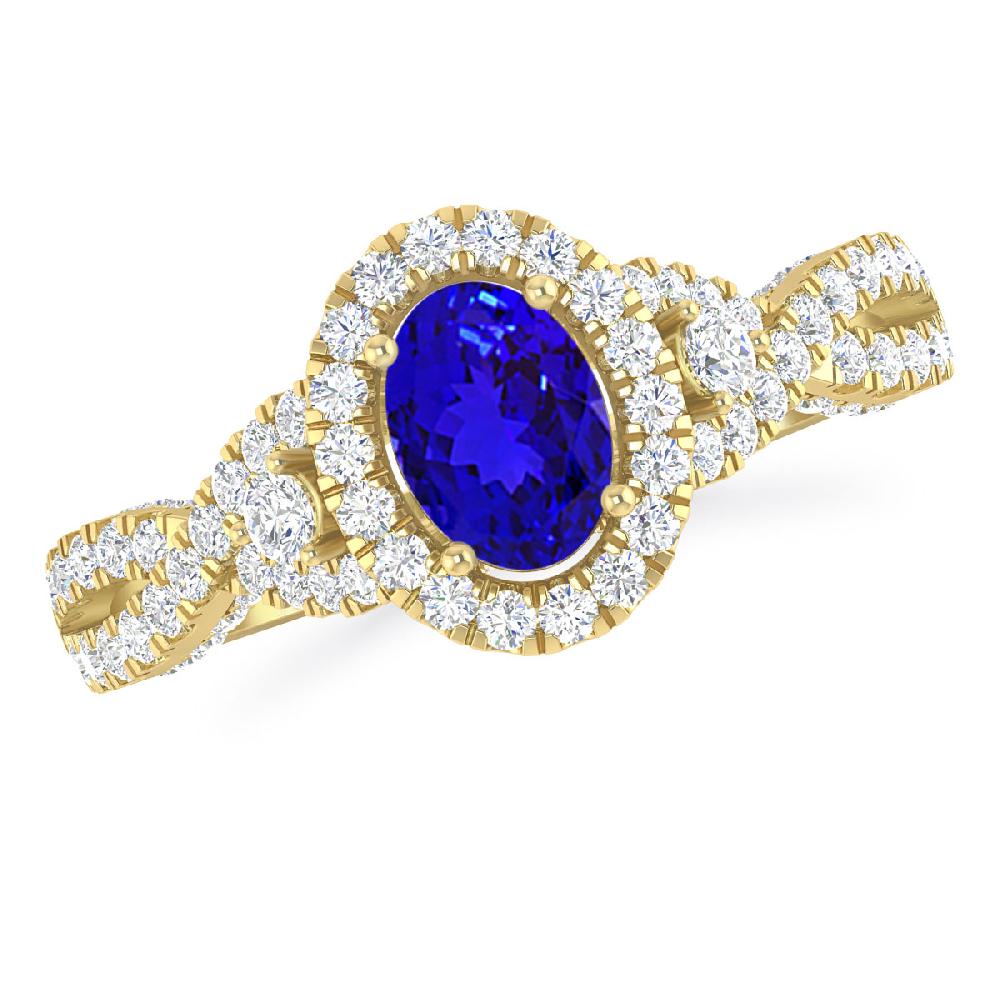 Yellow Gold - Tanzanite