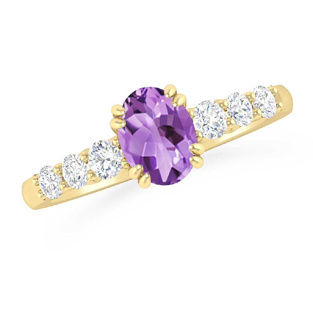 Yellow Gold - Amethyst