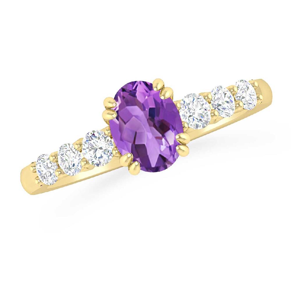 Yellow Gold - Amethyst