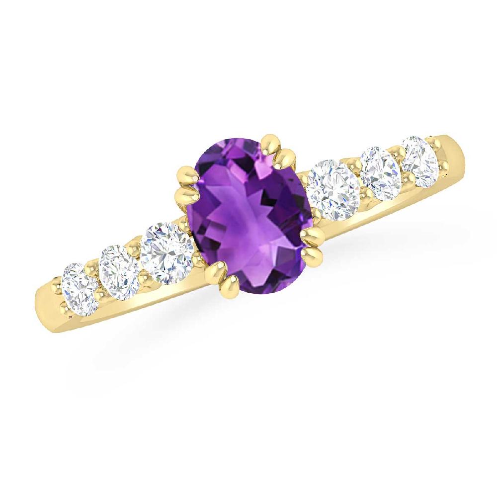 Yellow Gold - Amethyst