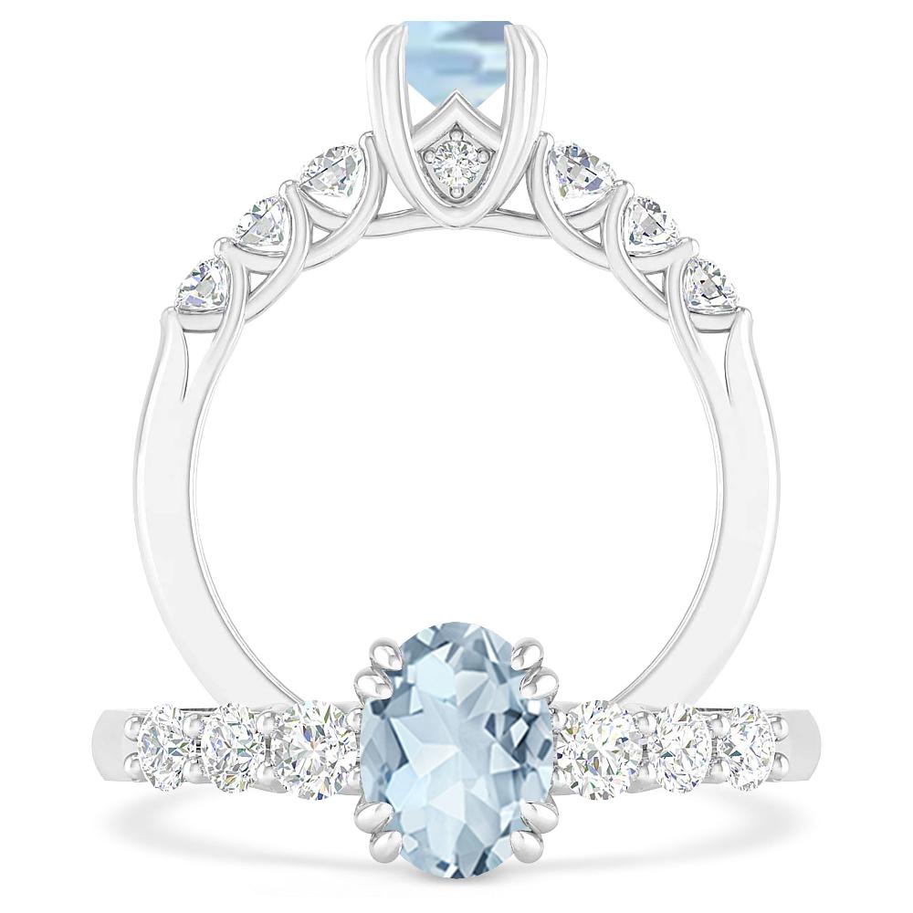 White Gold - Aquamarine