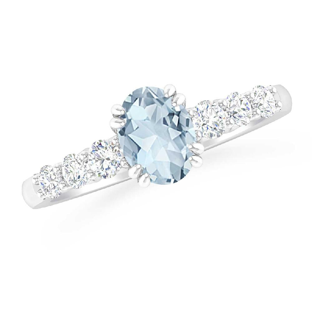 White Gold - Aquamarine