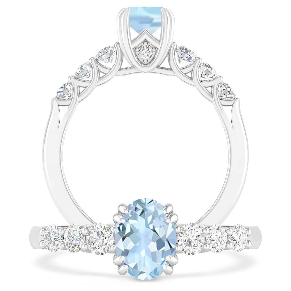 White Gold - Aquamarine