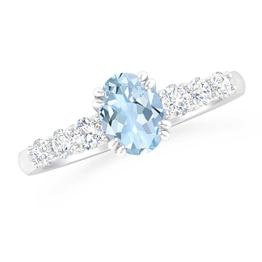 White Gold - Aquamarine