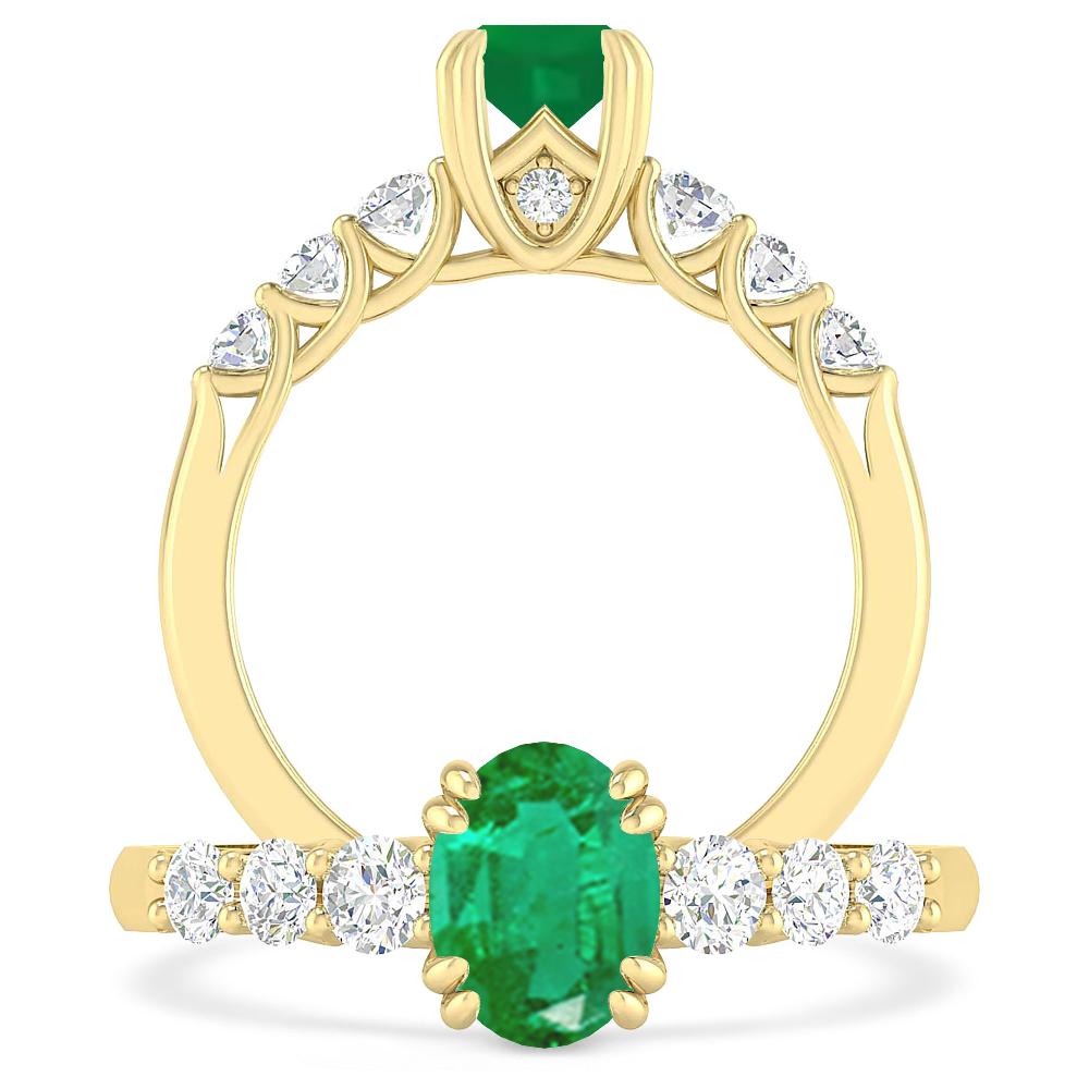 Yellow Gold - Emerald