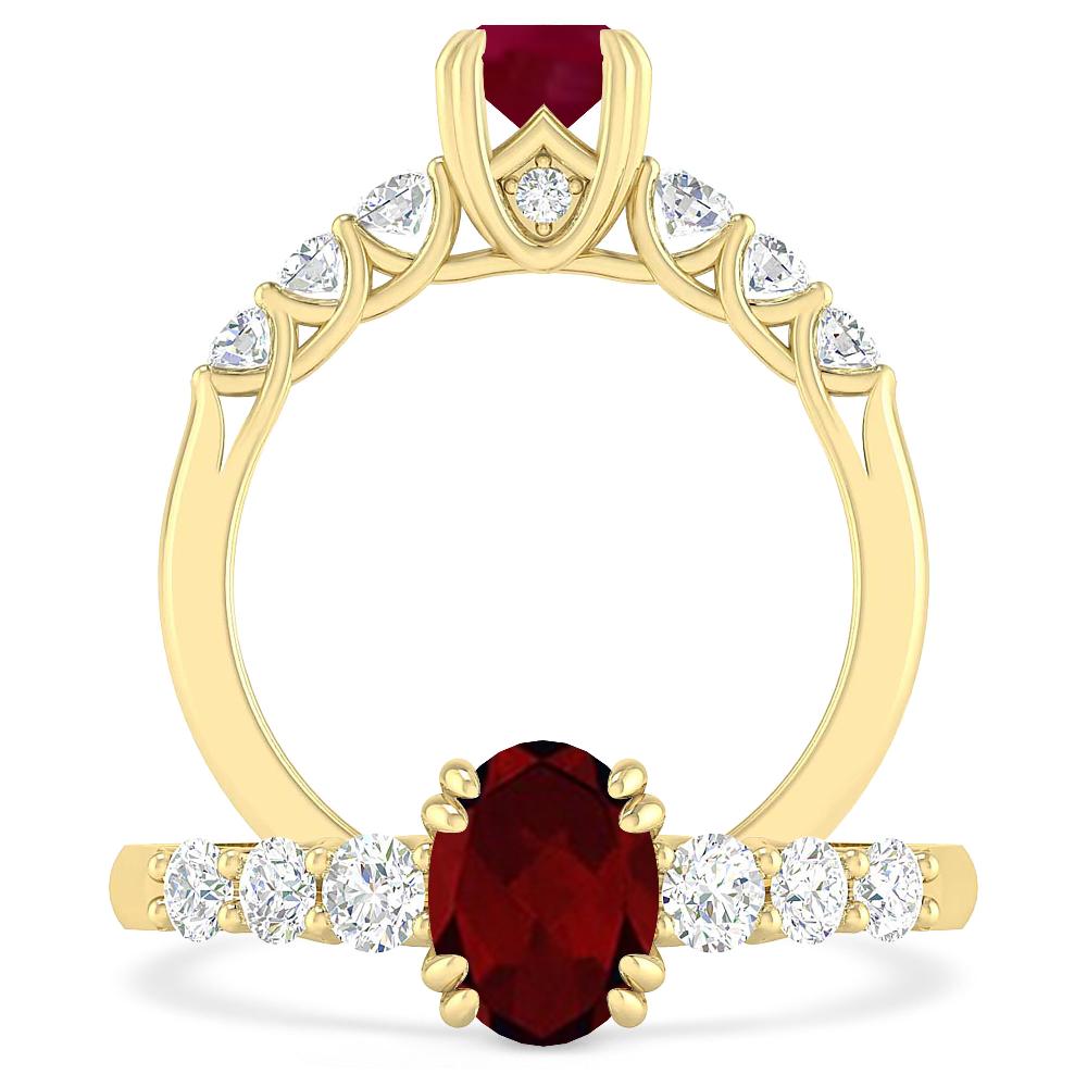 Yellow Gold - Garnet