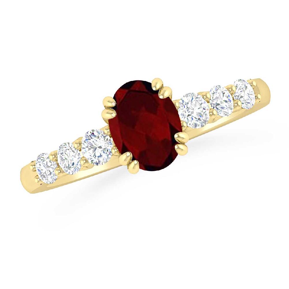 Yellow Gold - Garnet