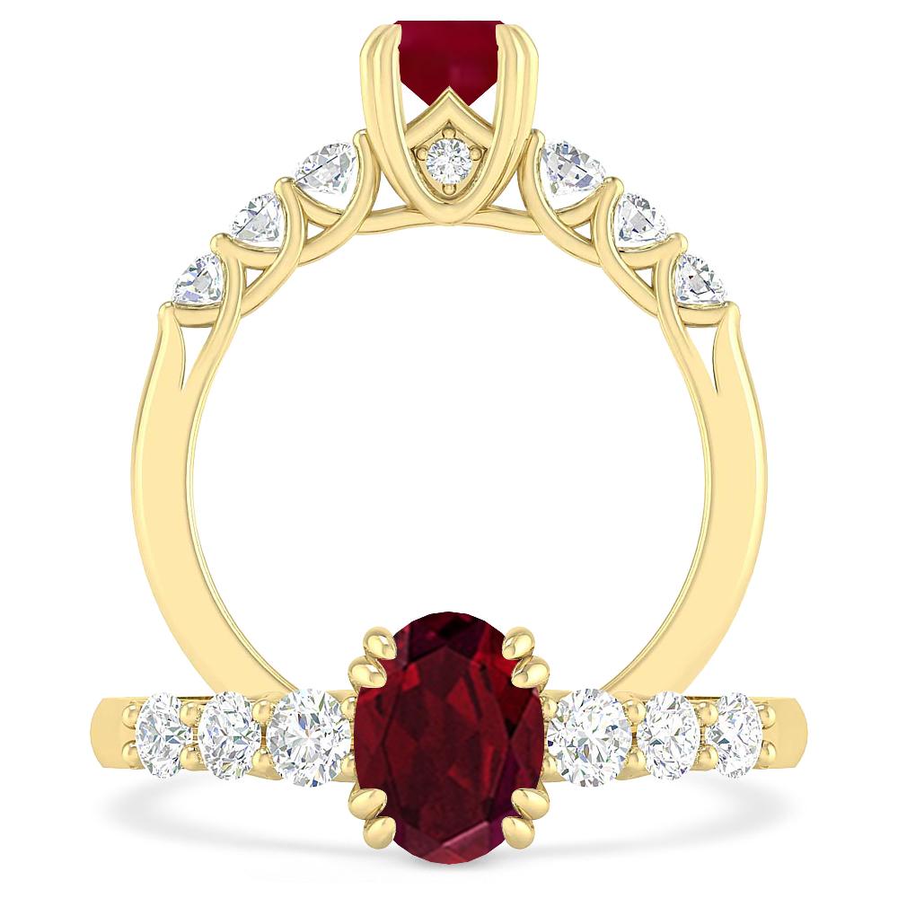 Yellow Gold - Garnet