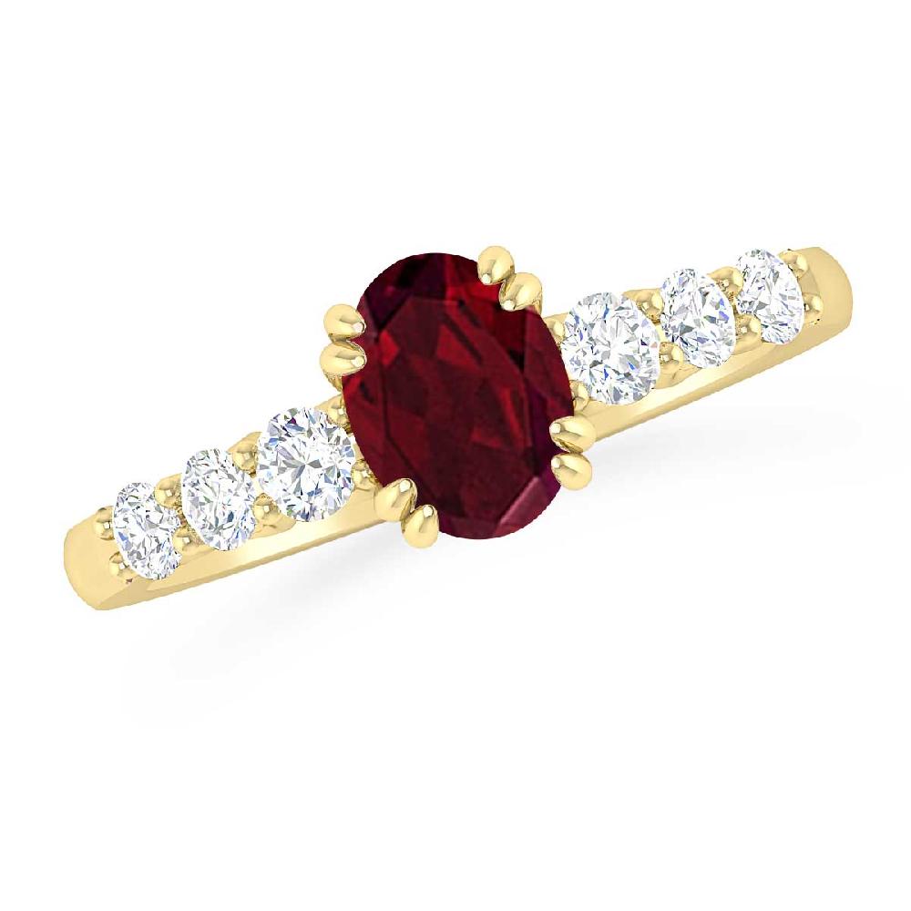 Yellow Gold - Garnet