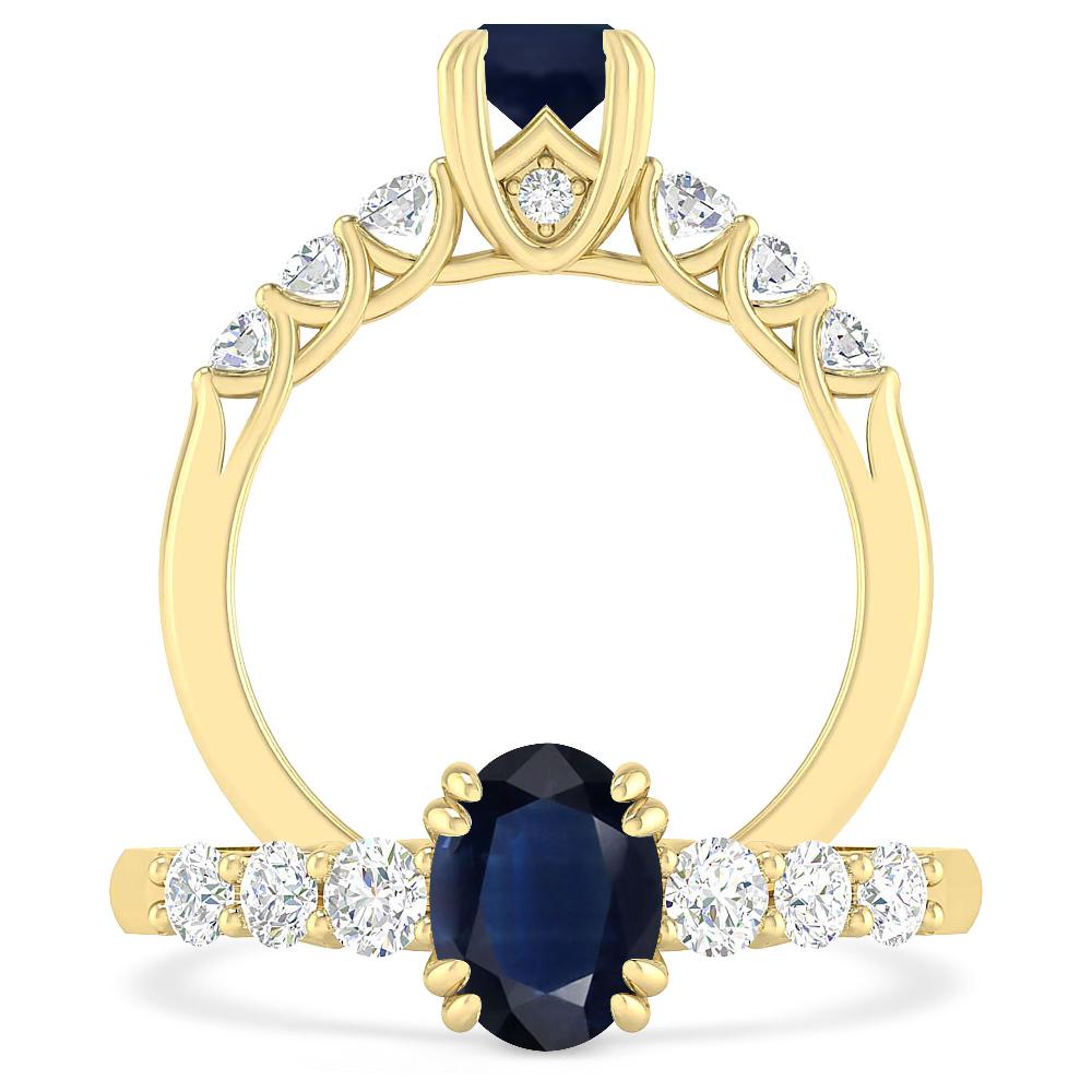 Yellow Gold - Sapphire