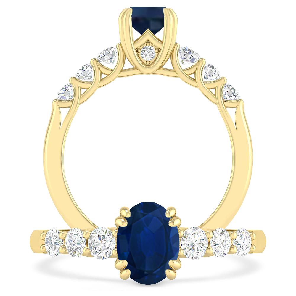 Yellow Gold - Sapphire