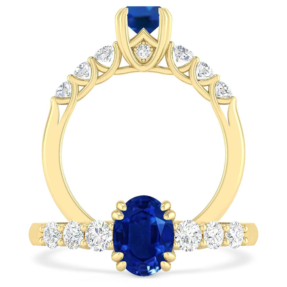 Yellow Gold - Sapphire